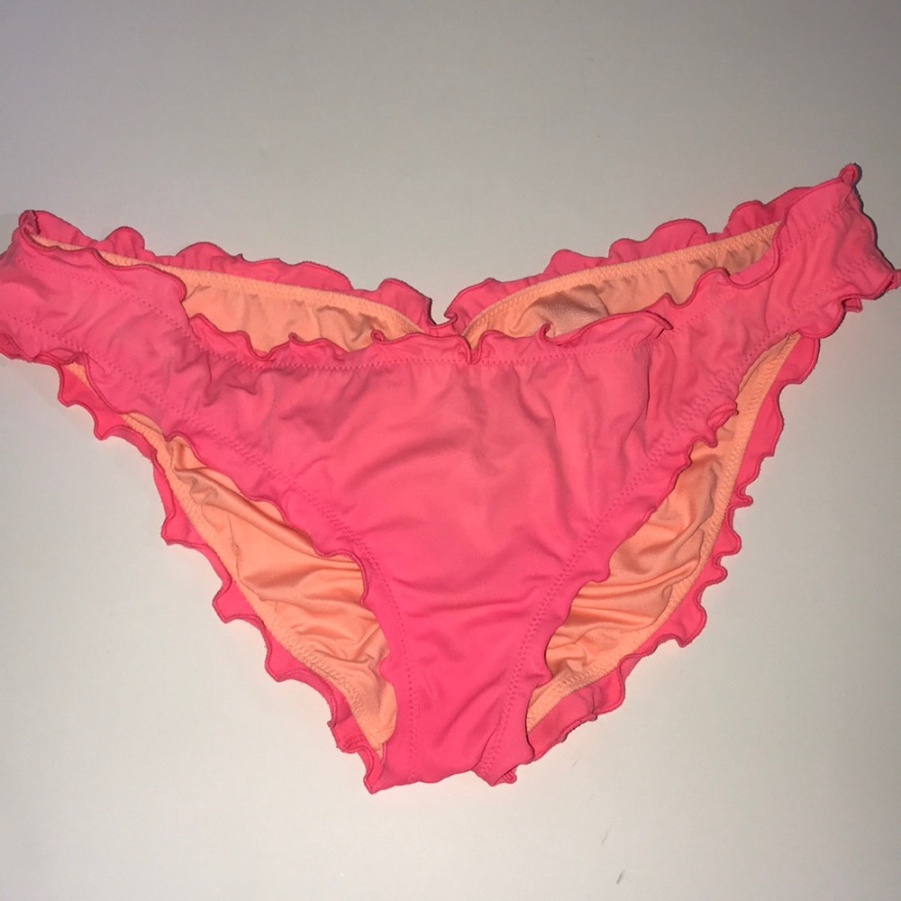 Pink VS ruffle bikini bottoms